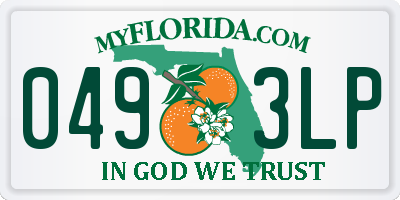 FL license plate 0493LP
