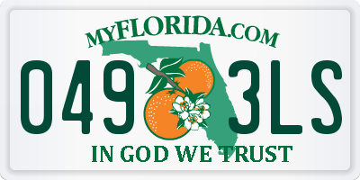 FL license plate 0493LS