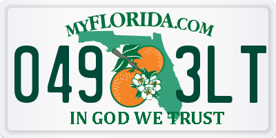 FL license plate 0493LT