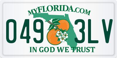 FL license plate 0493LV