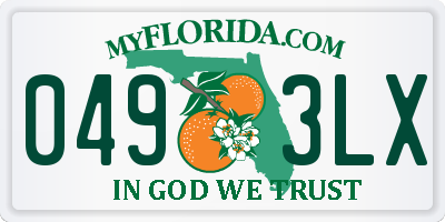 FL license plate 0493LX