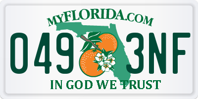 FL license plate 0493NF