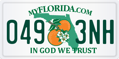 FL license plate 0493NH