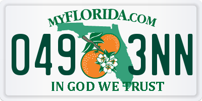 FL license plate 0493NN