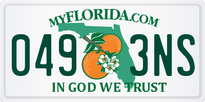 FL license plate 0493NS