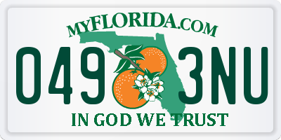 FL license plate 0493NU