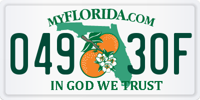 FL license plate 0493OF