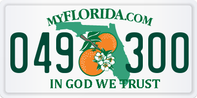 FL license plate 0493OO