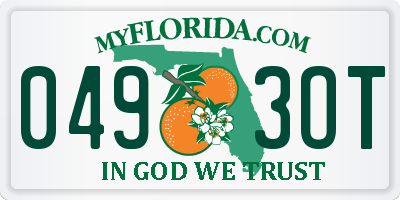 FL license plate 0493OT