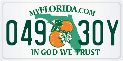 FL license plate 0493OY