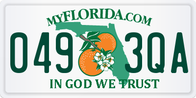 FL license plate 0493QA