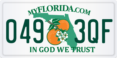 FL license plate 0493QF