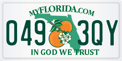 FL license plate 0493QY