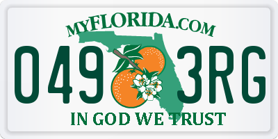 FL license plate 0493RG