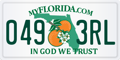 FL license plate 0493RL