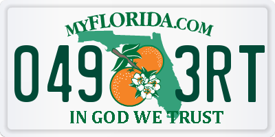 FL license plate 0493RT