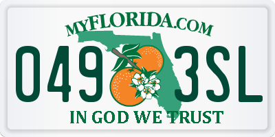 FL license plate 0493SL