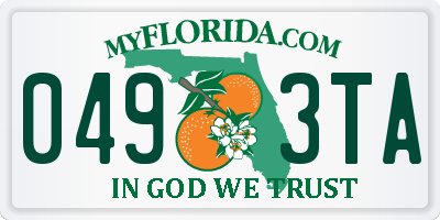 FL license plate 0493TA