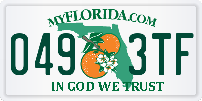 FL license plate 0493TF