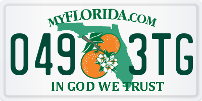 FL license plate 0493TG