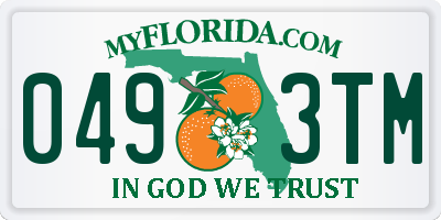 FL license plate 0493TM