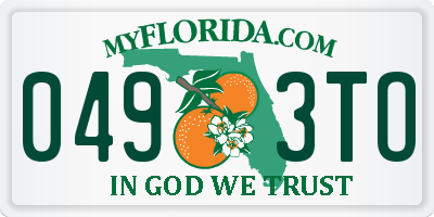 FL license plate 0493TO