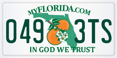 FL license plate 0493TS