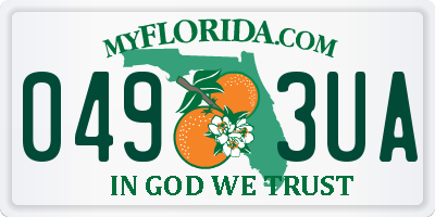 FL license plate 0493UA