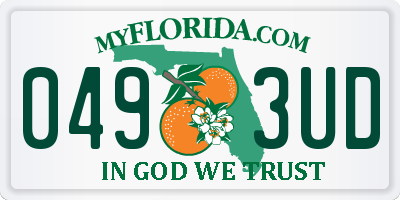 FL license plate 0493UD