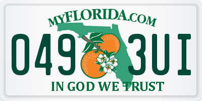 FL license plate 0493UI