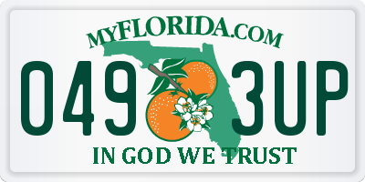 FL license plate 0493UP