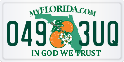 FL license plate 0493UQ