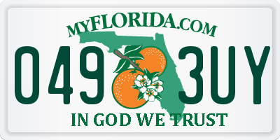 FL license plate 0493UY