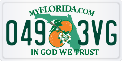 FL license plate 0493VG