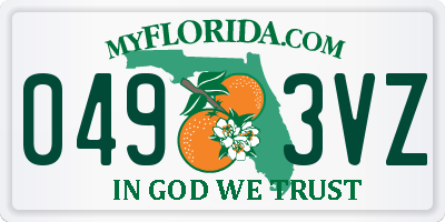 FL license plate 0493VZ