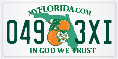 FL license plate 0493XI