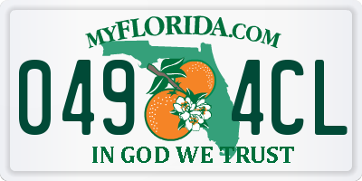 FL license plate 0494CL