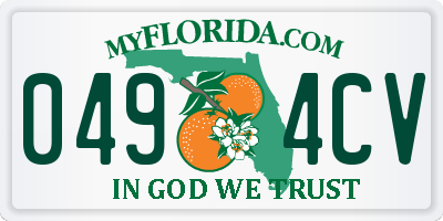 FL license plate 0494CV