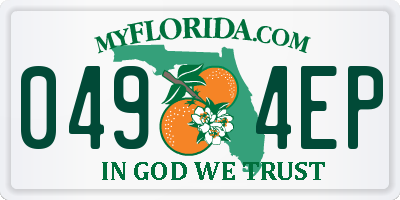 FL license plate 0494EP