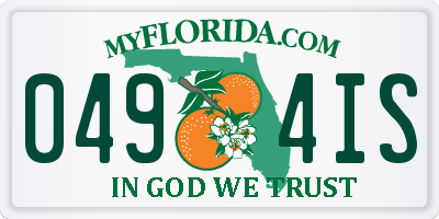 FL license plate 0494IS