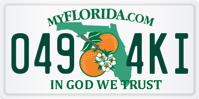 FL license plate 0494KI