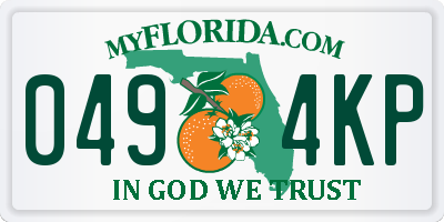 FL license plate 0494KP