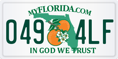 FL license plate 0494LF