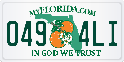 FL license plate 0494LI