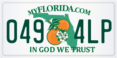 FL license plate 0494LP