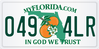 FL license plate 0494LR
