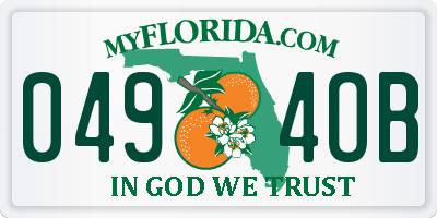 FL license plate 0494OB