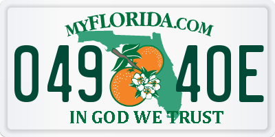 FL license plate 0494OE