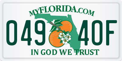 FL license plate 0494OF