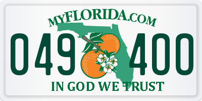 FL license plate 0494OO